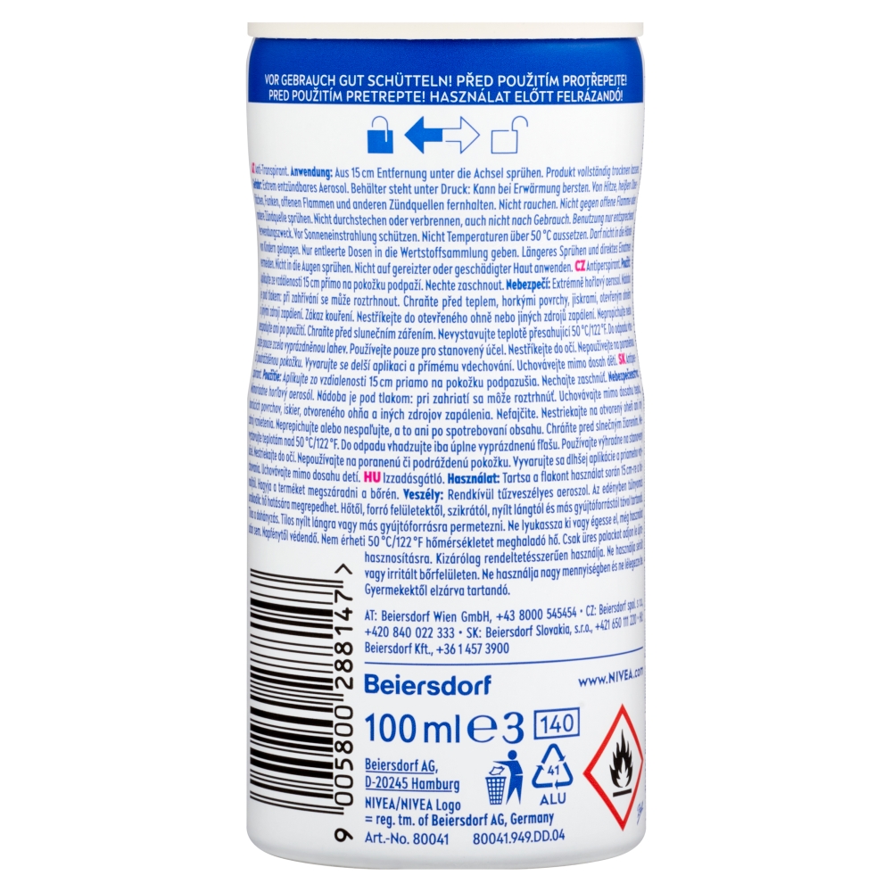 Spray antiperspirant Nivea 100ml B&W