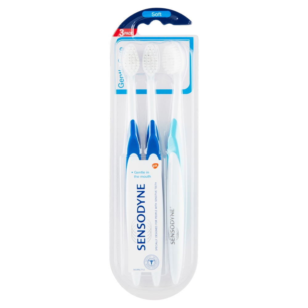 Periuță de dinți Sensodyne Gentle Care Soft, 3 bucăți