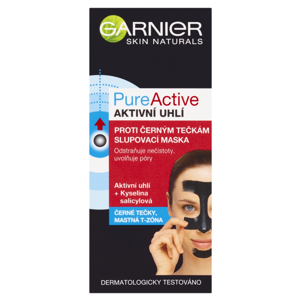 GARNIER Pure Active Mască Peel-Off împotriva punctelor negre cu cărbune activ 50 ml