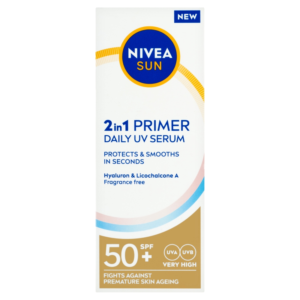 Nivea Sun Face Serum Primer 2 în 1 SPF 50+