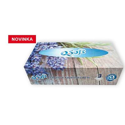 Q Soft Șervețele moi Q (80 buc/cutie) Lavandă