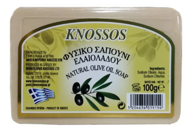 Săpun natural de măsline Knossos alb (100g)