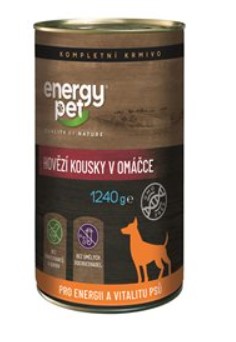 Energy Pet Hrană conservată cu carne de vită pentru câini 1240g