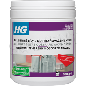 HG mai alb decât albul 400g cu soluție de îndepărtare a petelor