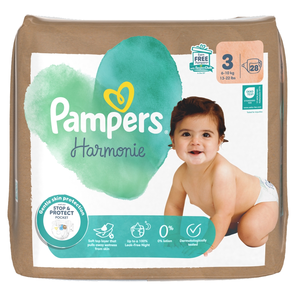 Pampers Harmony mărimea 3 28 bucăți