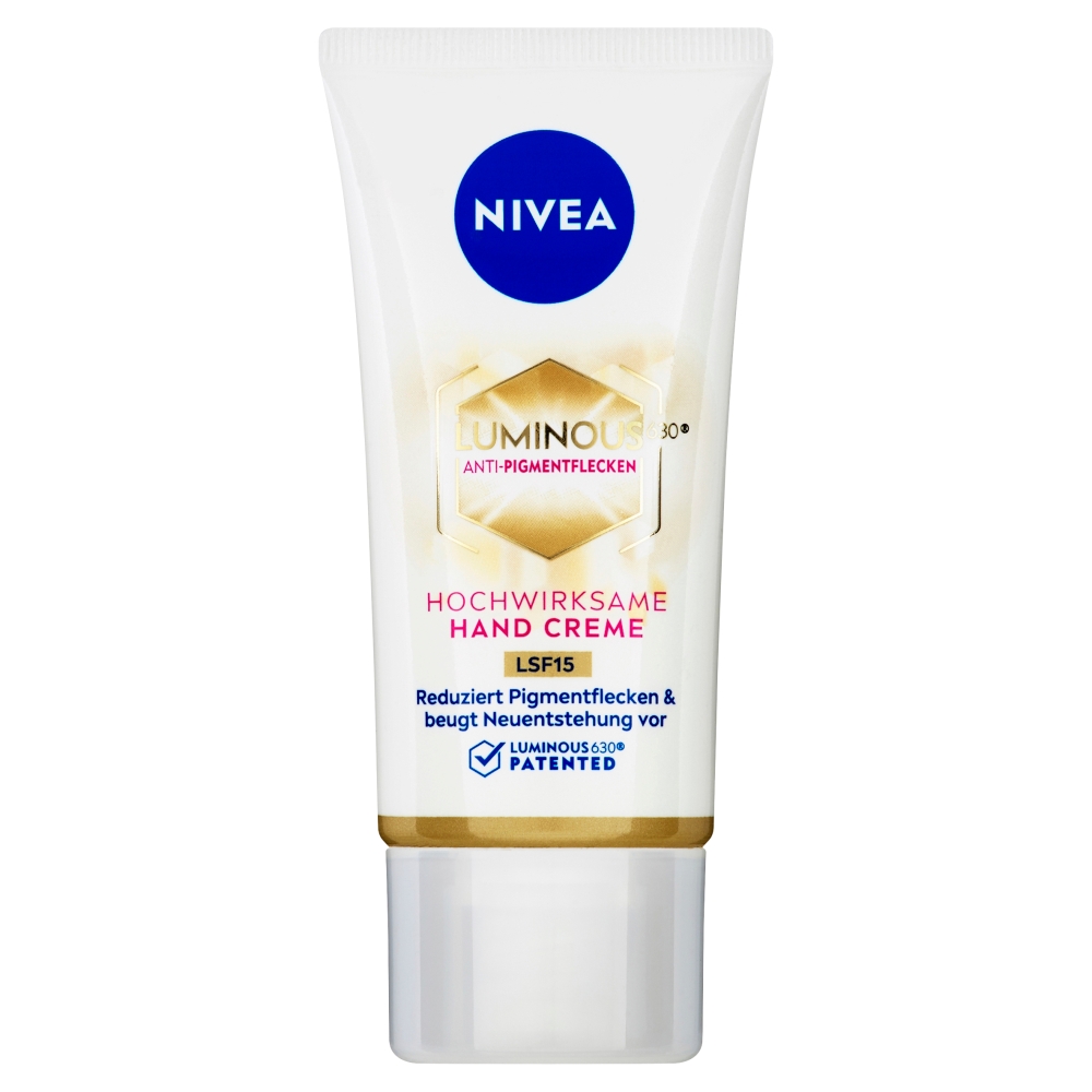 Cremă de mâini Nivea 50 ml împotriva petelor pigmentare Luminous 630°