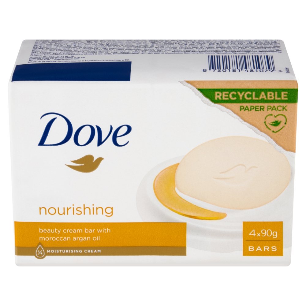 DOVE Săpun de toaletă cu ulei de argan, 4 x 90 g