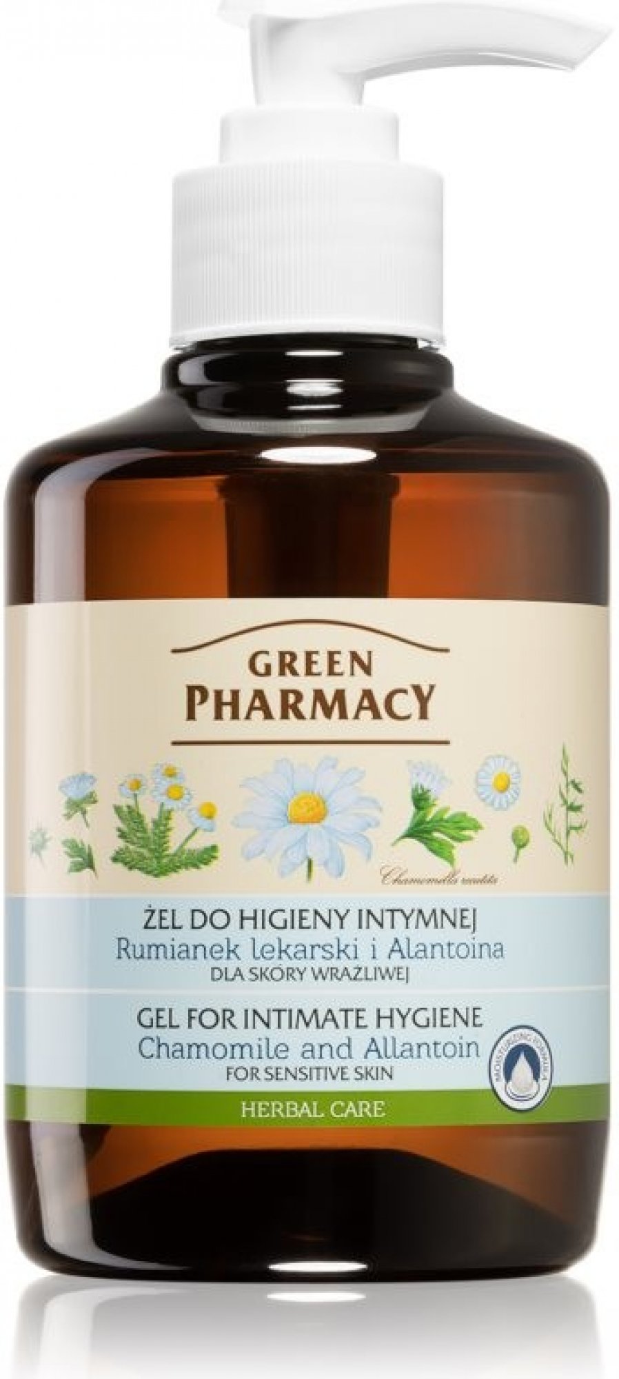 ELFA PHARM Gel de igienă intimă Green Pharmacy Body Care cu mușețel și alantoină pentru piele sensibilă (0% parabeni, coloranți artificiali) 370 ml