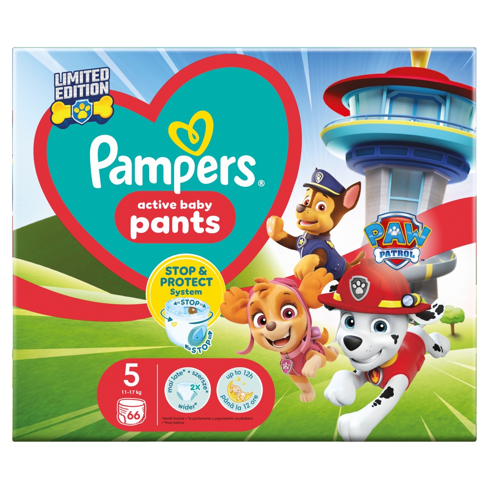 Pampers Scutece Carry Pack Patrula Cățelușilor mărimea 5 66 buc