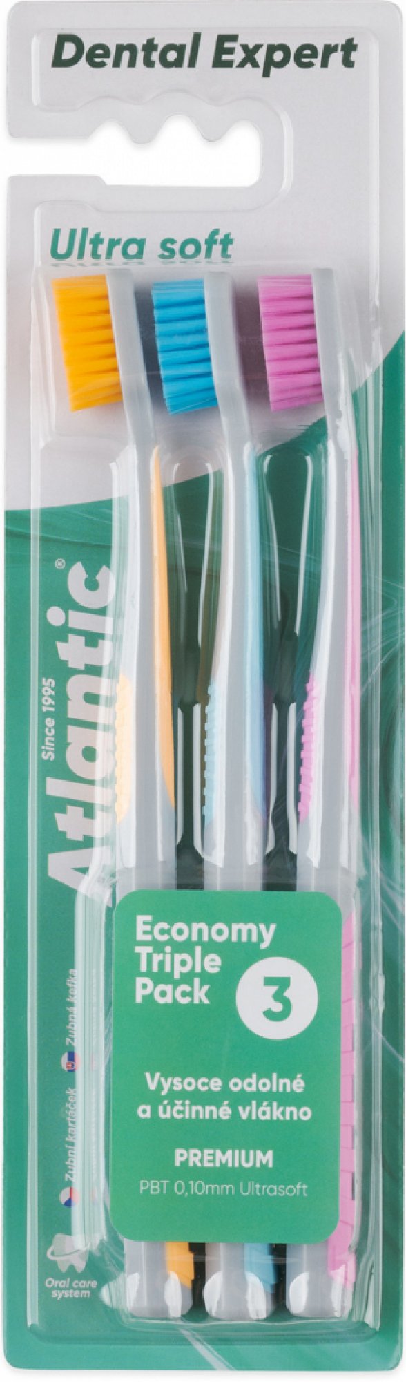 Periuță de dinți Atlantic Dental Expert Ultra Soft 3 bucăți