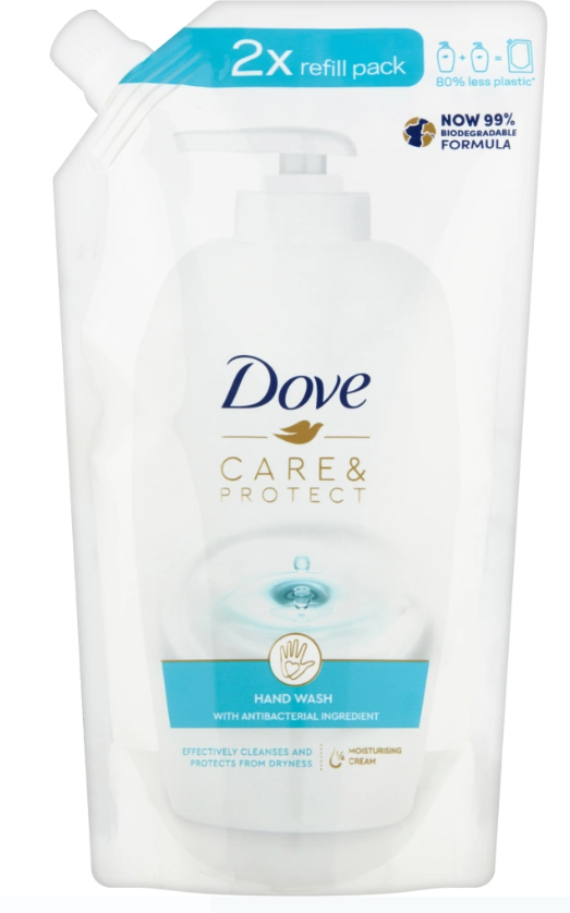 DOVE Rezervă de săpun lichid antibacterian Care & Protect 500 ml