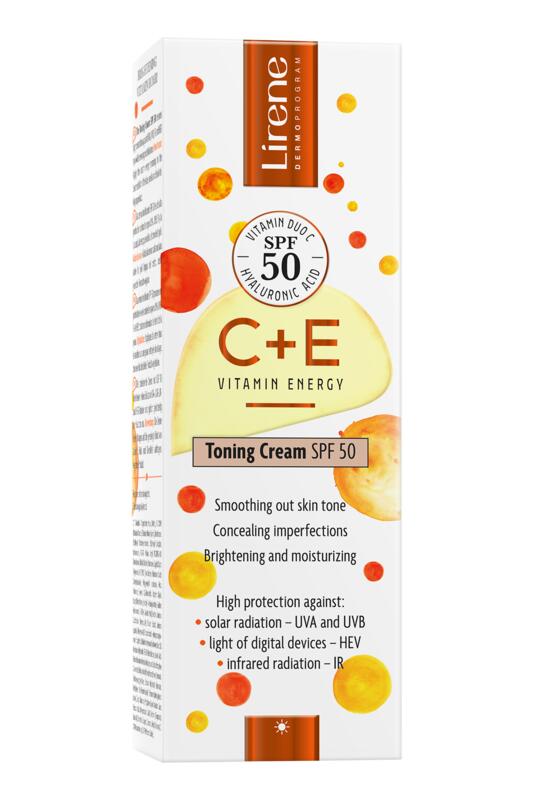 LIRENE Vitamin Energy C+E Crema tonificanta SPF 50, 30 ml