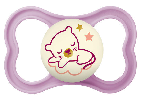 MAM PACIFIER AIR NIGHT 6+, violet/tigru