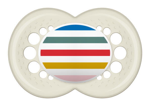 Suzetă MAM ORIGINAL 6+, albă/dungi