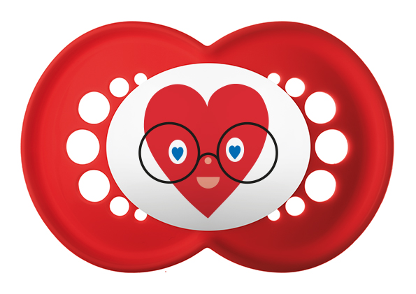 Suzetă MAM ORIGINAL 6+, roșie/inimă