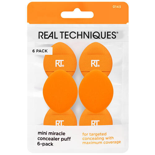 REAL TECHNIQUES Mini Miracle Powder Puff pentru corector 6 buc