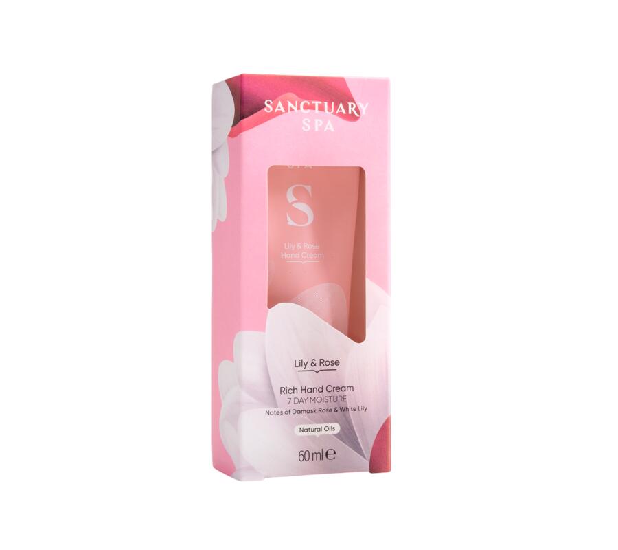 SANCTUARY SPA Cremă hrănitoare pentru mâini cu crin și trandafir, 60 ml