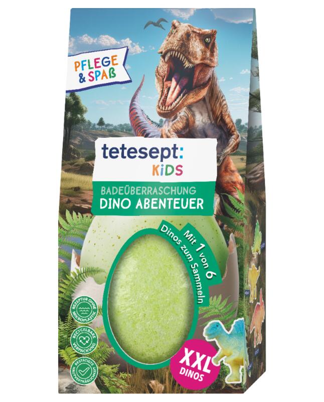 TETESEPT Minge de baie Aventuri cu dinozauri, 190 g