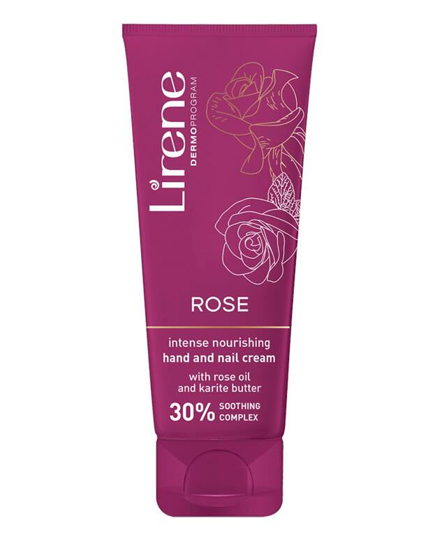 Cremă de mâini LIRENE ROSE cu unt de shea, 75 ml