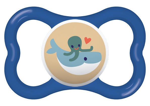 MAM PACIFIER AIR 16+, albastru/balenă