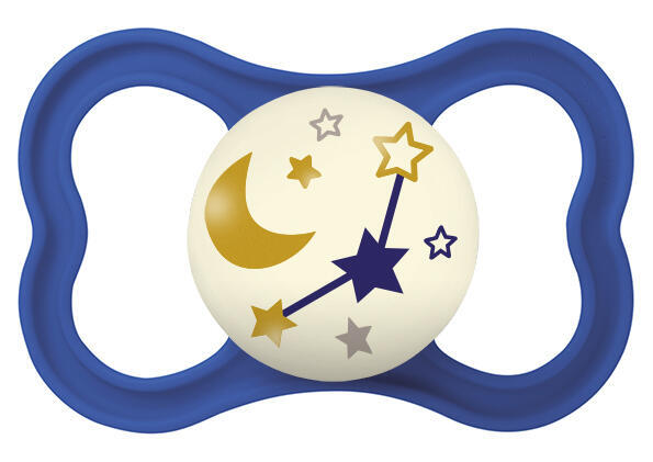 MAM PACIFIER AIR NIGHT 6+, albastru/stele