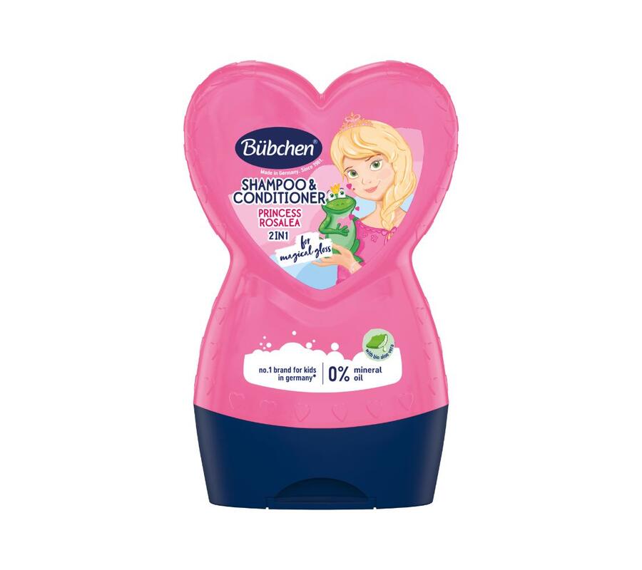 Șampon și balsam BÜBCHEN KIDS 2 în 1 Trandafir 230 ml