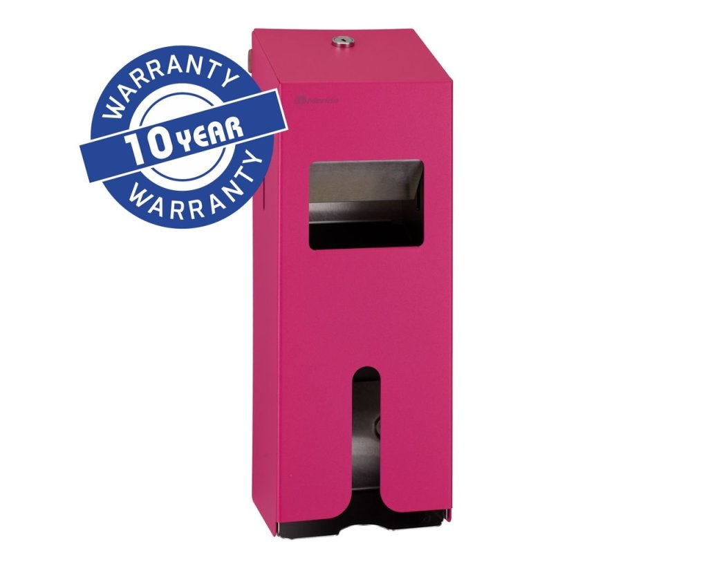 Dispenser pentru absorbante și tampoane Merida STELLA oțel inoxidabil mat fuchsia