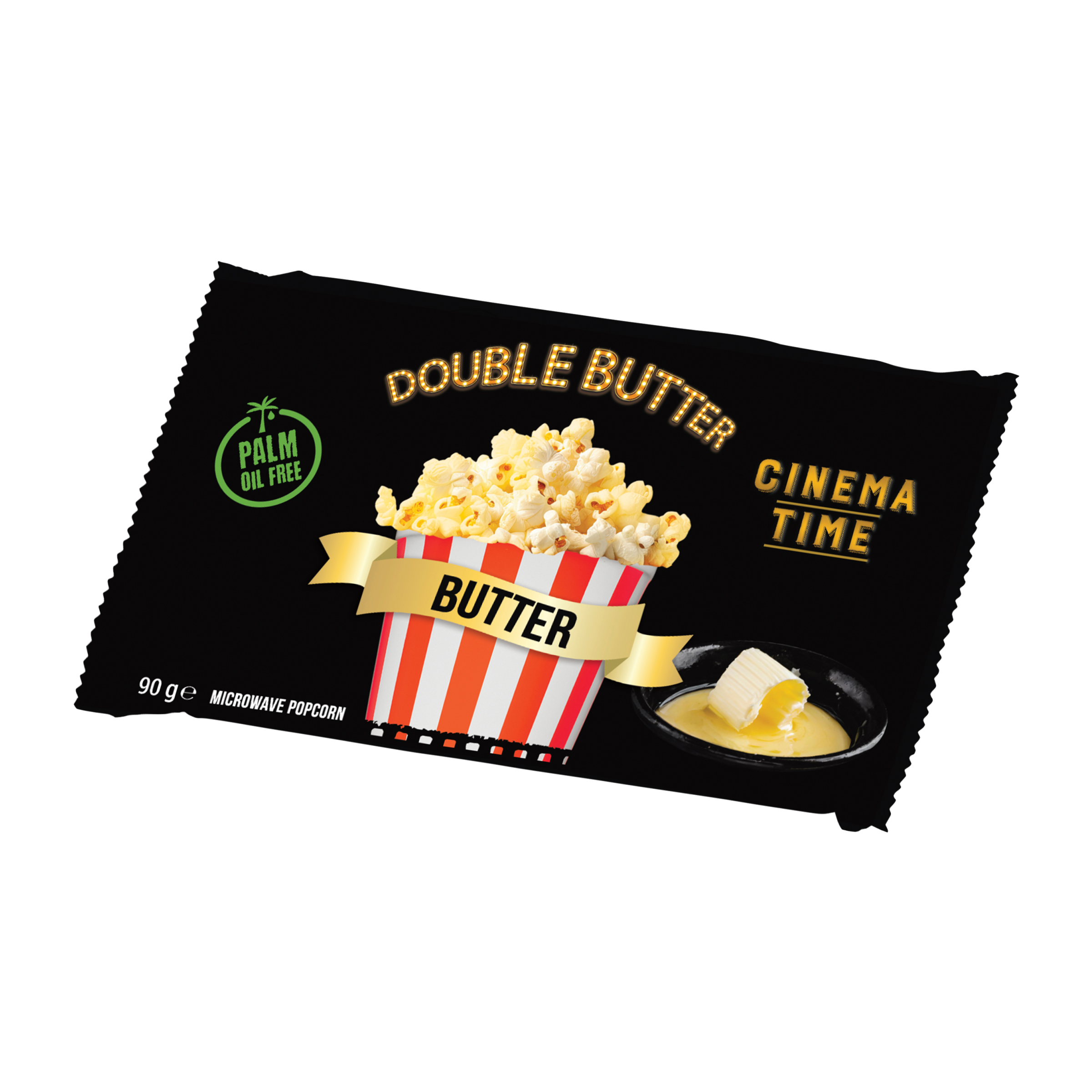 Popcorn cu unt dublu premium pentru cuptorul cu microunde Cinema Time 90g