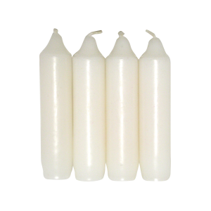 Lumânare de Crăciun (4 buc/pachet) albă