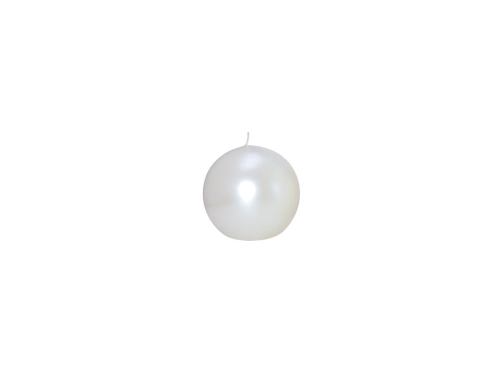 Lumânare Emocio Sphere 56mm alb perlat