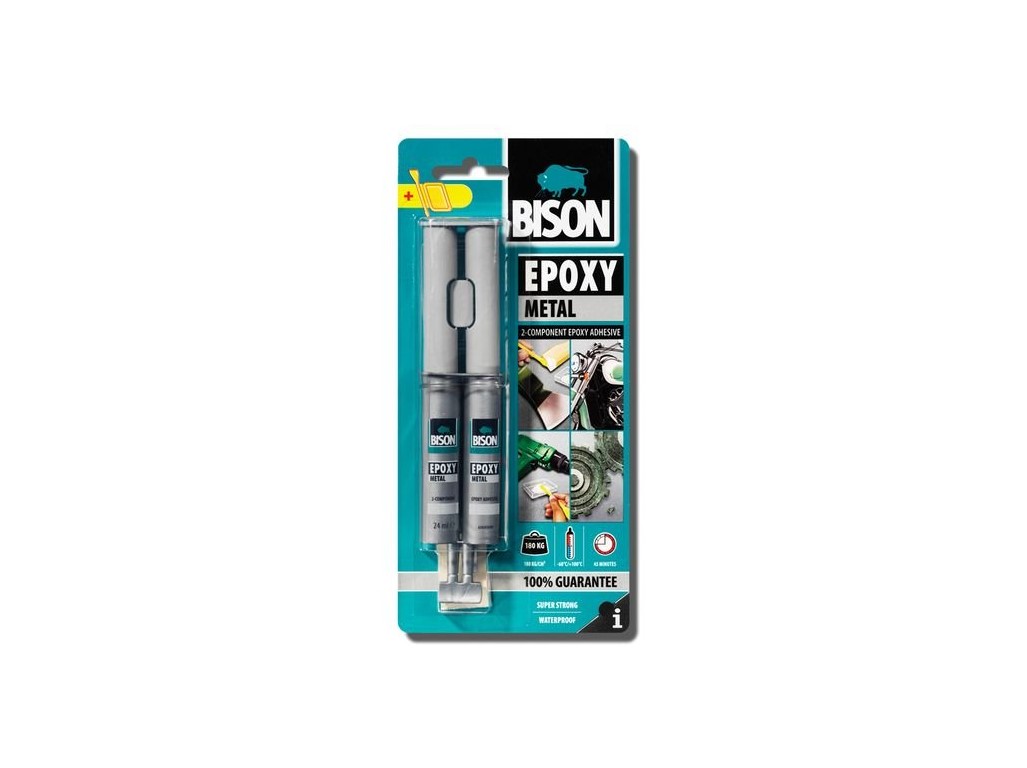 Adeziv epoxidic de înaltă rezistență BISON EPOXY METAL 24 ml