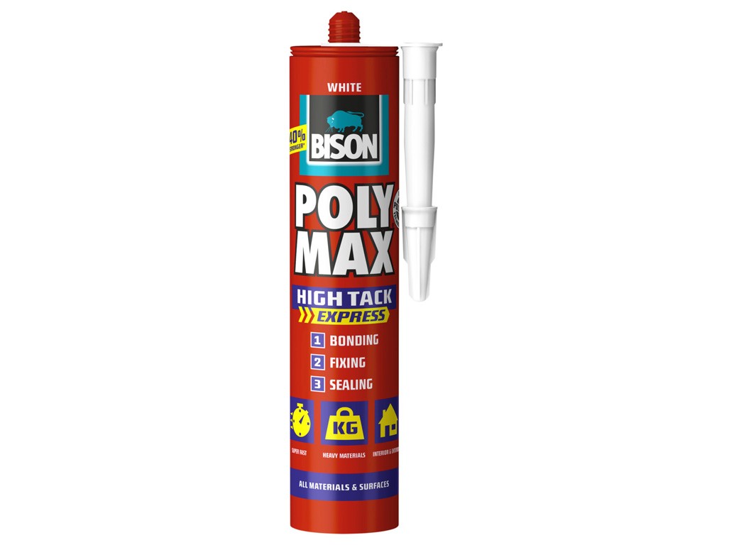 Adeziv și etanșant universal BISON POLY MAX express cu aderență ridicată 440 g