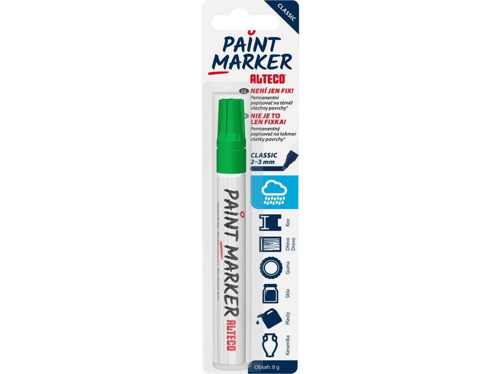 Marker permanent ALTECO, verde clasic