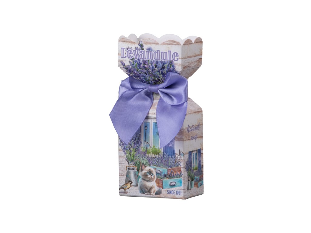 Săpun cu lavandă în cutie, violet 90g