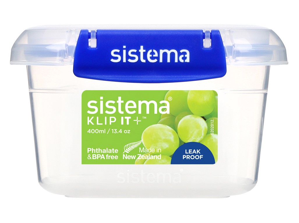 Cutie alimentară impermeabilă Sistema KLIP IT PLUS 2 clipsuri 400 ml