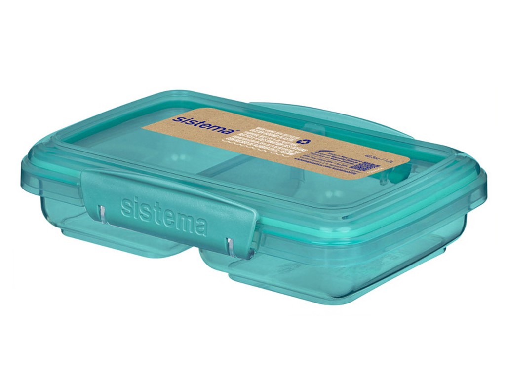 Cutie mică Sistema Ocean Bound cu 2 compartimente, pentru gustări, 350 ml, mentă