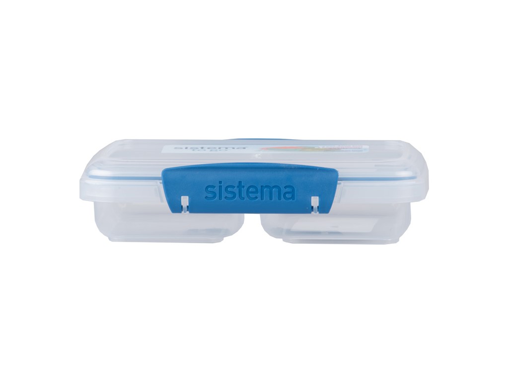 Cutie de prânz Sistema To Go Small Split cu 2 compartimente, 350 ml, albastră