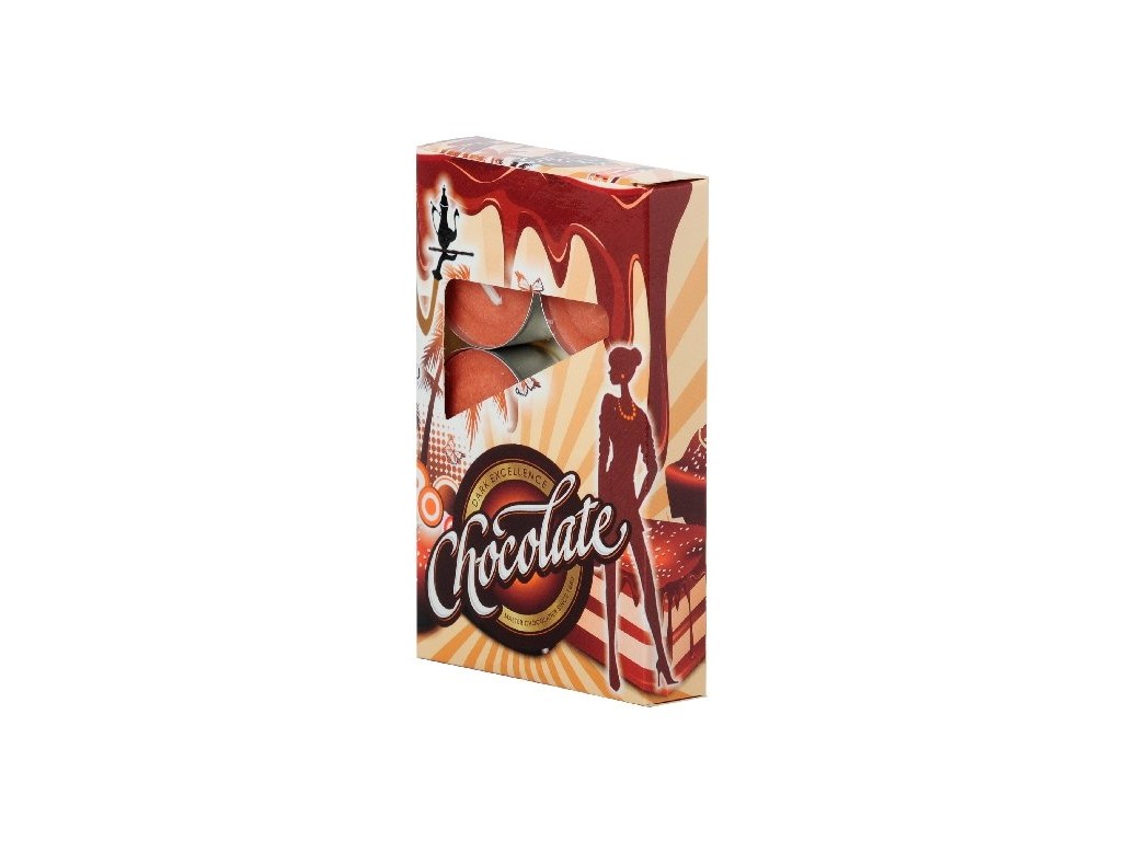 Lumânări parfumate tip pastilă, 6 buc., Ciocolată