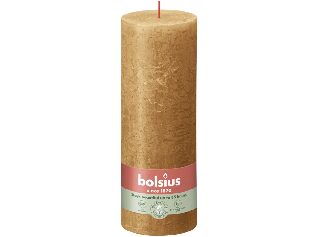 Rolă Bolsius Rustic Shine 68×190 mm – Maro Spice (maro)