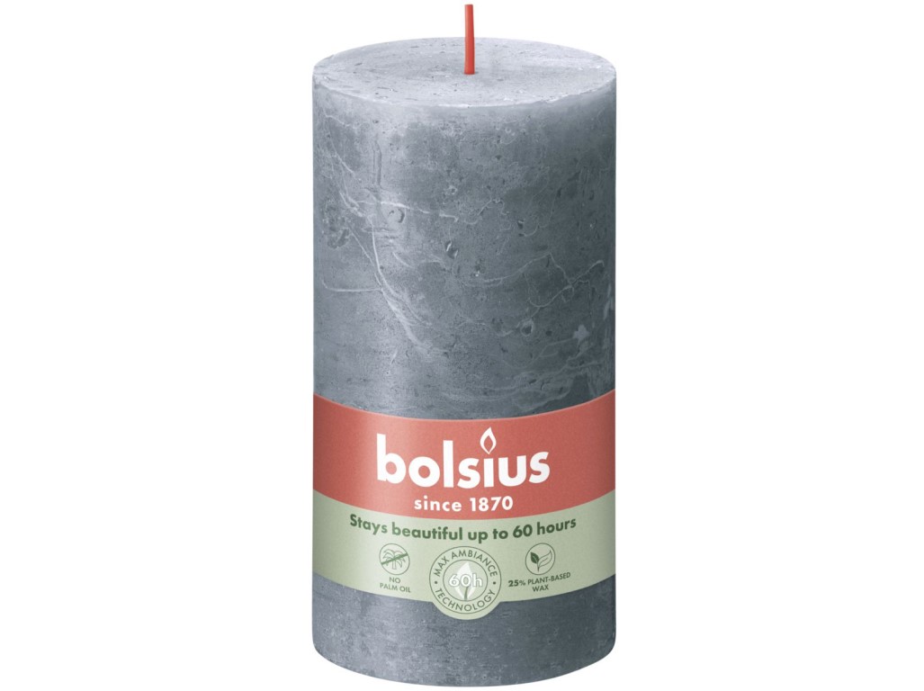 Rolă de luciu Bolsius Rustic 68×130 mm – Albastru ardezie (albastru)