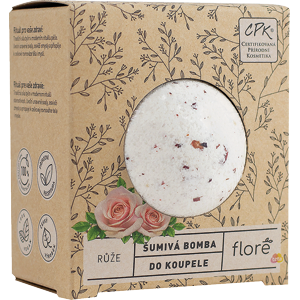 Bombă sclipitoare Floré 110g trandafir