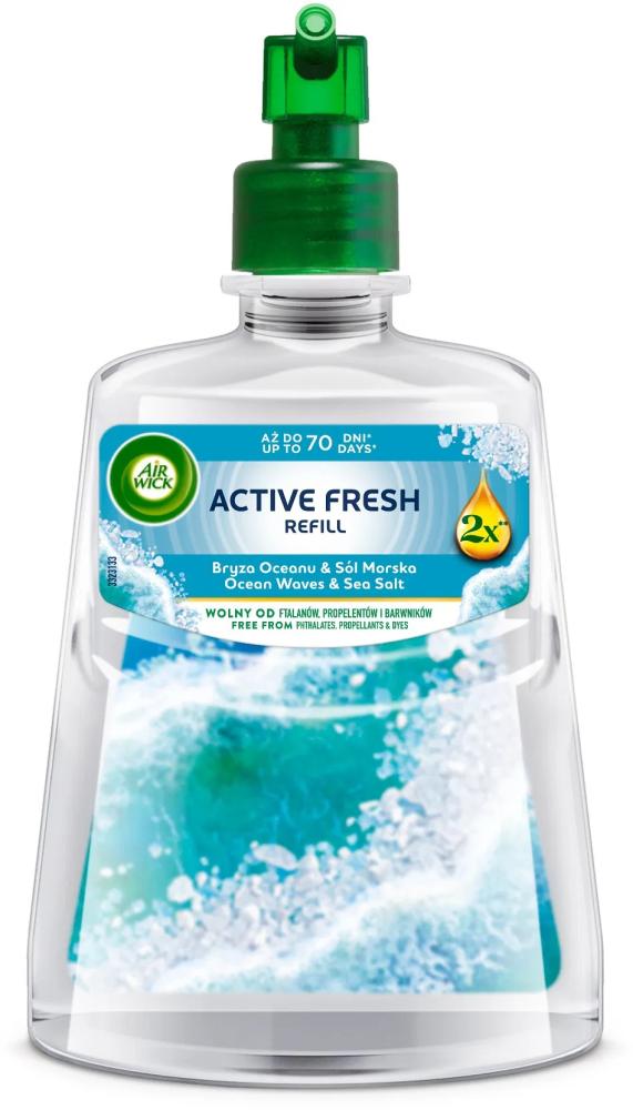 Rezervă Air Wick Active Fresh 228 ml Sare de mare și ocean Bucăți