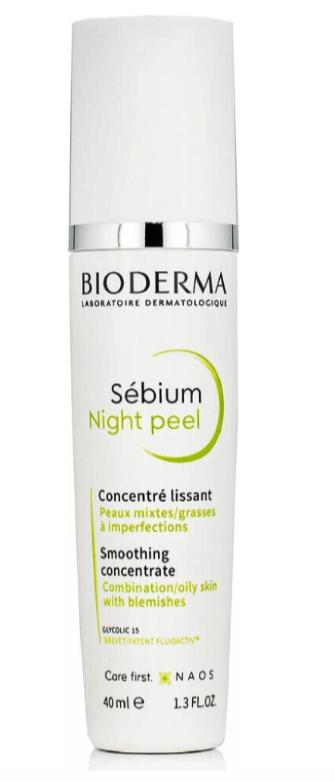 Bioderma Sébium Night Peel ser exfoliant de noapte împotriva imperfecțiunilor pielii 40 ml