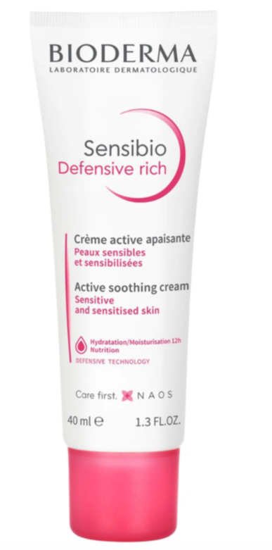 Bioderma Sensibio Defensive cremă bogată și calmantă cu textură hrănitoare 40 ml