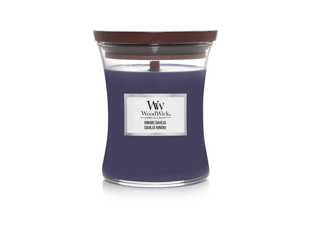 Mediu de sticlă WoodWick Hinoki Dahlia