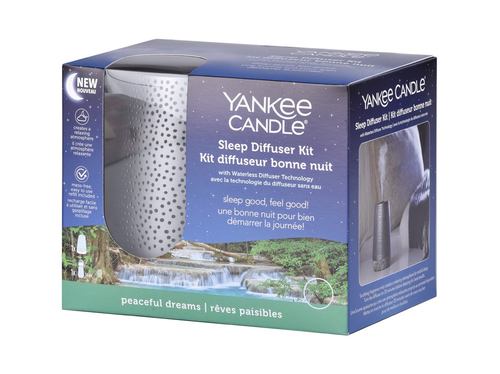DIFUZOR DE AROMĂ YANKEE CANDLE SILVER PENTRU UN SOMN LINIȘTIT