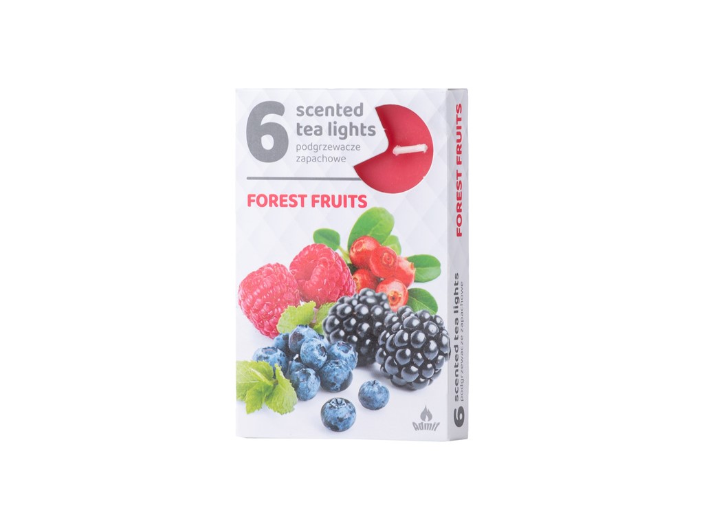 Lumânări parfumate tip pastilă, 6 buc., Fructe de pădure