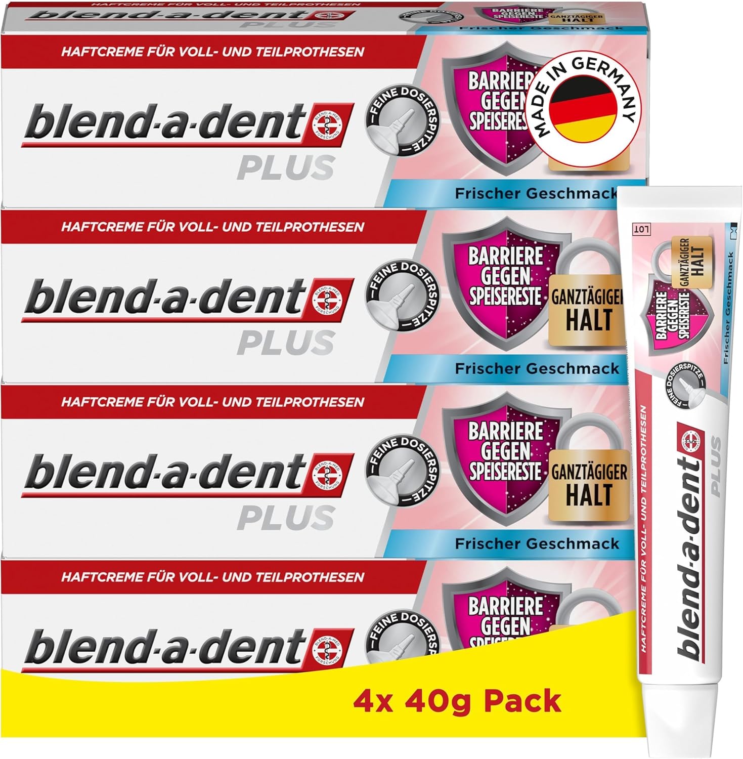 Blend-a-dent Plus Frisch mentă, gust proaspăt 4x40 g