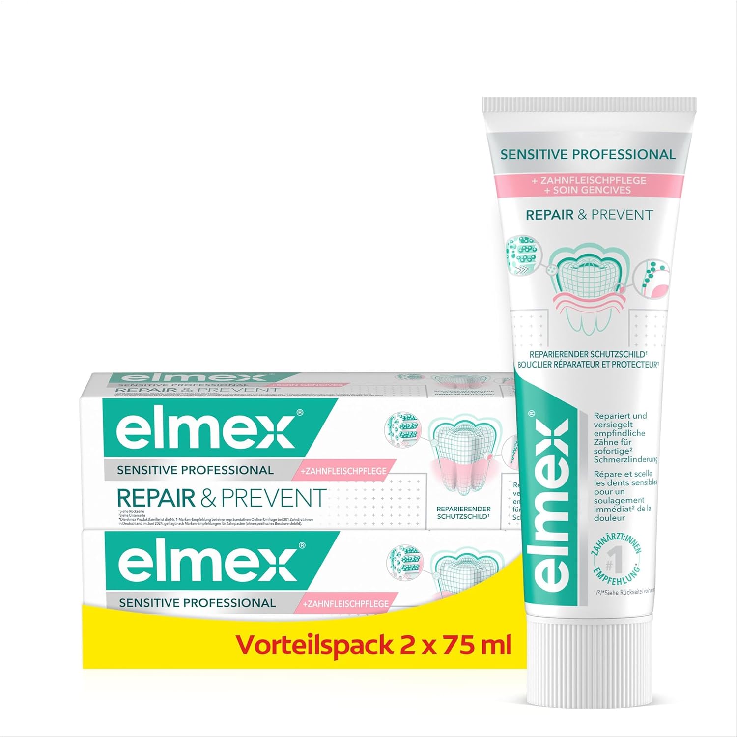 Pastă de dinți Elmex Sensitive Professional Repair&Prevent 2x75 ml