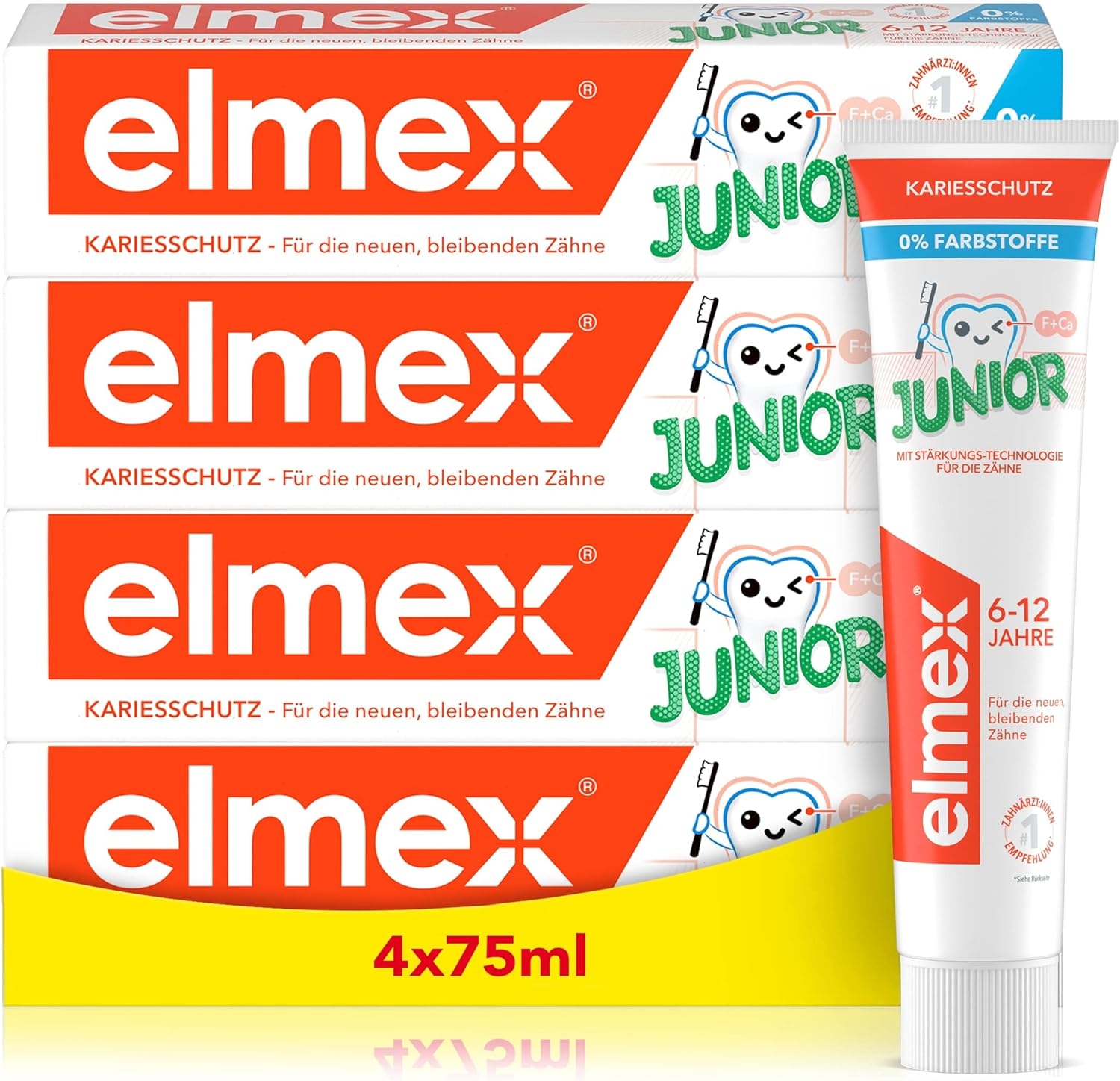Pastă de dinți pentru copii Elmex Junior 4x75ml